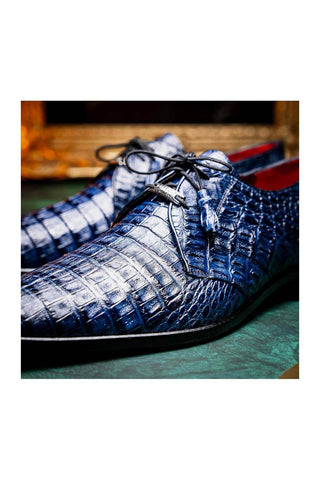 Marco Di Milano Lacio Navy Exotic Crocodile Derby (MDM1019)