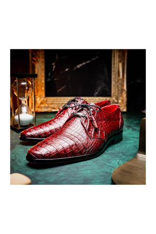 Marco Di Milano Lacio Wine Exotic Crocodile Derby (MDM1019)