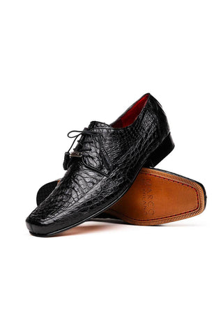 Marco Di Milano Leonardo Black Genuine Caiman Crocodile Derby (MDM1147)