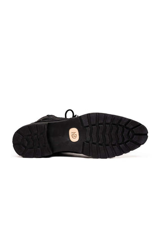 Marco Di Milano Leoni Black Genuine Caiman Crocodile Rugged Boots (MDM1089)