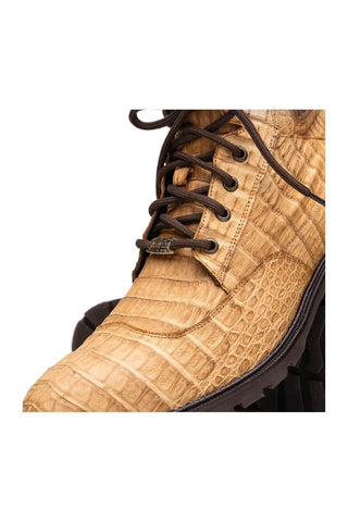 Marco Di Milano Leoni Orix Genuine Caiman Crocodile Rugged Boots (MDM1089)