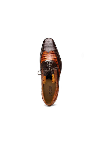 Marco Di Milano Luciano Brown & Cognac Crocodile Classic Wingtip Derby (MDM1103)