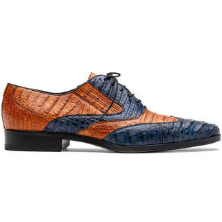 Marco Di Milano Luciano Men's Shoes Exotic Crocodile Classic Wingtip Dress Derby Oxfords (MDM1103)-AmbrogioShoes