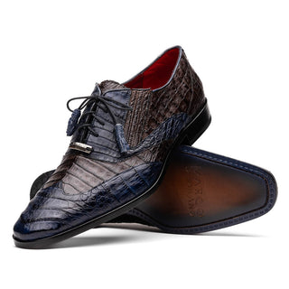 Marco Di Milano Luciano Men's Shoes Exotic Crocodile Classic Wingtip Dress Derby Oxfords (MDM1103)-AmbrogioShoes