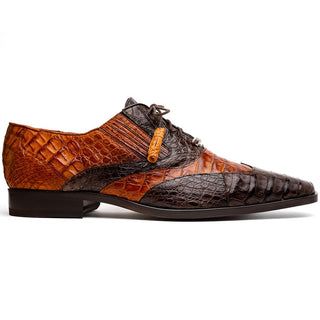 Marco Di Milano Luciano Men's Shoes Exotic Crocodile Classic Wingtip Dress Derby Oxfords (MDM1103)-AmbrogioShoes