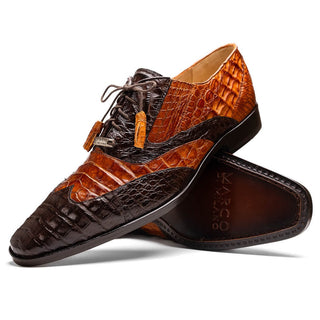 Marco Di Milano Luciano Men's Shoes Exotic Crocodile Classic Wingtip Dress Derby Oxfords (MDM1103)-AmbrogioShoes