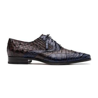 Marco Di Milano Luciano Men's Shoes Exotic Crocodile Classic Wingtip Dress Derby Oxfords (MDM1103)-AmbrogioShoes