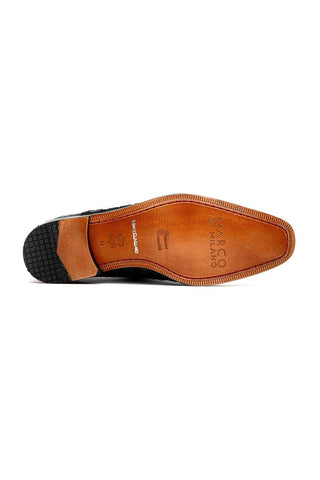 Marco Di Milano Luigi Wine Exotic Crocodile Skin Single Monk Strap (MDM1000)
