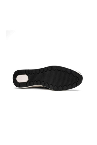 Marco Di Milano Lyon Black & White Calf-Skin / Ostrich Casual Sneakers (MDM1072)