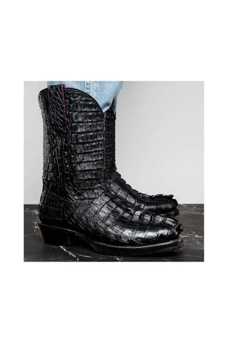 Marco Di Milano Marlboro Black Crocodile / Hornback Cowboy Boots (MDM1203)