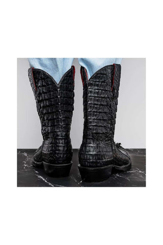 Marco Di Milano Marlboro Black Crocodile / Hornback Cowboy Boots (MDM1203)