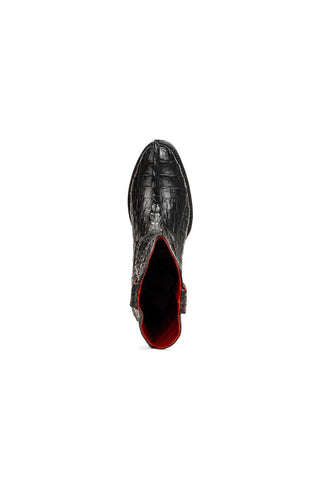 Marco Di Milano Marlboro Black Exotic Crocodile / Hornback Cowboy Boots (MDM1203)
