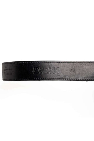 Marco Di Milano Marlboro Men’s Black Genuine Hornback Crocodile Skin Belt (MDMB1047)