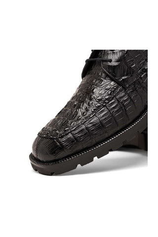 Marco Di Milano Martinelli Black Crocodile Chukka Boots (MDM1189)