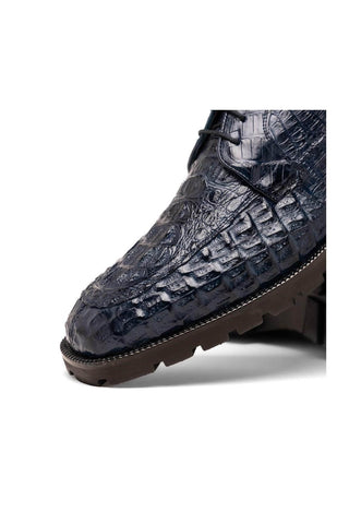 Marco Di Milano Martinelli Navy Crocodile Chukka Boots (MDM1189)