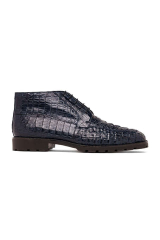 Marco Di Milano Martinelli Navy Crocodile Chukka Boots (MDM1189)
