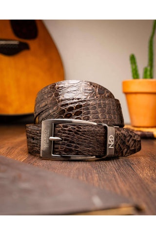 Marco Di Milano Massimo Men's Brown Genuine Crocodile Belts (MDMB1051)