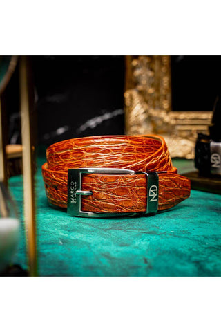 Marco Di Milano Massimo Men's Honey Genuine Crocodile Belts (MDMB1050)