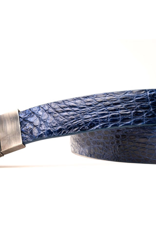 Marco Di Milano Massimo Men's Navy Genuine Crocodile Belts (MDMB1050)