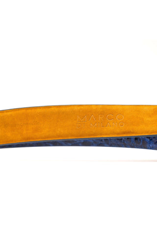 Marco Di Milano Massimo Men's Navy Genuine Crocodile Belts (MDMB1050)