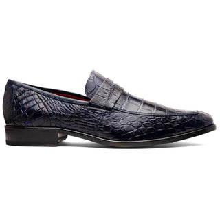 Marco Di Milano Matteo Men's Shoes Genuine Alligator Dress Penny Loafers (MDM1182)-AmbrogioShoes