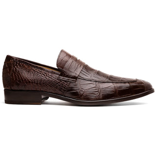 Marco Di Milano Matteo Men's Shoes Genuine Alligator Dress Penny Loafers (MDM1182)-AmbrogioShoes