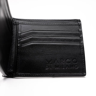 Marco Di Milano Men's Black & White Genuine Exotic Stingray Wallets(MDMW1000)-AmbrogioShoes