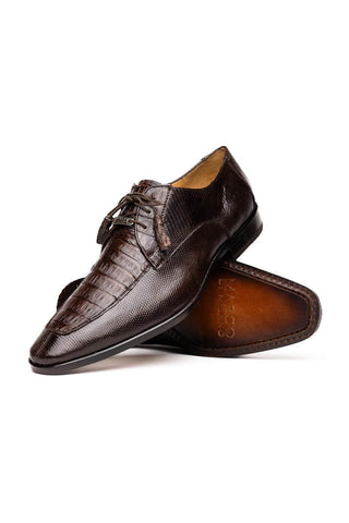 Marco Di Milano Merida Brown Lizard & Caiman Crocodile Derby (MDM1132)