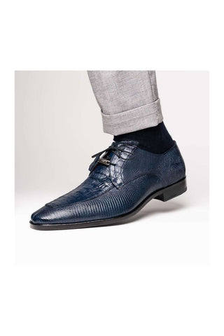 Marco Di Milano Merida Navy Lizard & Caiman Crocodile Derby (MDM1132)
