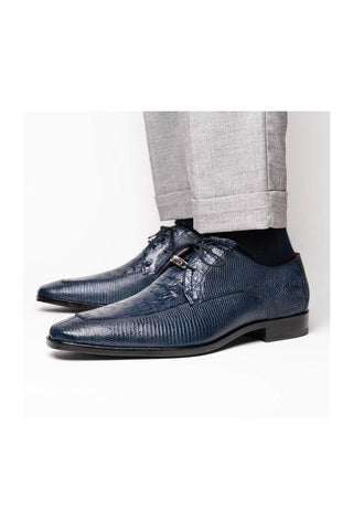 Marco Di Milano Merida Navy Lizard & Caiman Crocodile Derby (MDM1132)