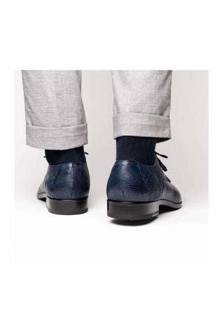 Marco Di Milano Merida Navy Lizard & Caiman Crocodile Derby (MDM1132)