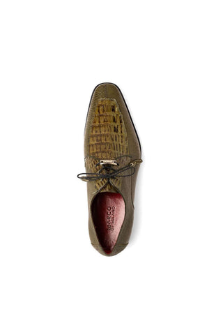 Marco Di Milano Merida Olive Lizard & Caiman Crocodile Derby (MDM1132)