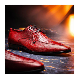 Marco Di Milano Merida Red Lizard & Caiman Crocodile Derby (MDM1132)