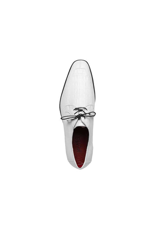 Marco Di Milano Merida White Lizard & Caiman Crocodile Derby (MDM1132)