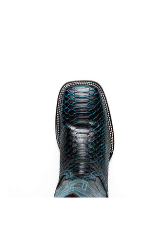 Marco Di Milano Missouri Black & Blue Genuine Python / Calf-Skin Leather Cowboy Boot (MDM1212)