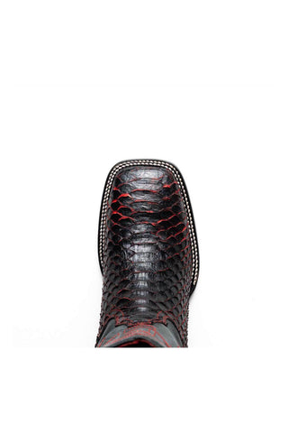 Marco Di Milano Missouri Black Cherry Genuine Python / Calf-Skin Leather Cowboy Boot (MDM1212)