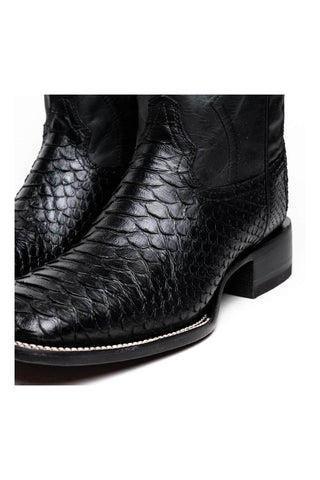 Marco Di Milano Missouri Black Genuine Python / Leather Cowboy Boot (MDM1212)