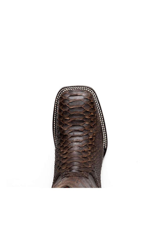 Marco Di Milano Missouri Brown Genuine Python / Calf-Skin Leather Cowboy Boot (MDM1212)