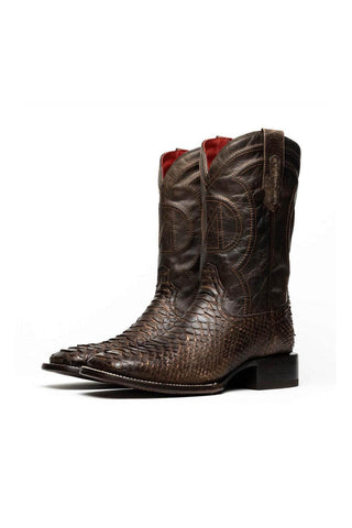 Marco Di Milano Missouri Brown Genuine Python / Leather Cowboy Boot (MDM1212)