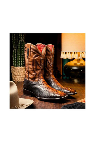 Marco Di Milano Missouri Lisboa Exotic Python Skin Cowboy Boot (MDM1244)