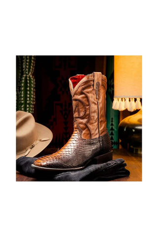 Marco Di Milano Missouri Lisboa Exotic Python Skin Cowboy Boot (MDM1244)