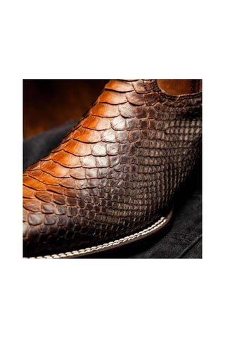 Marco Di Milano Missouri Lisboa Exotic Python Skin Cowboy Boot (MDM1244)