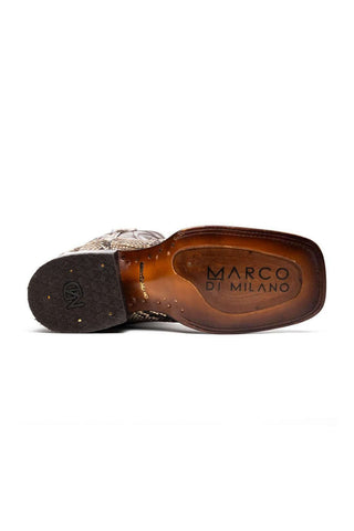 Marco Di Milano Missouri Natural Genuine Python / Leather Cowboy Boot (MDM1212)