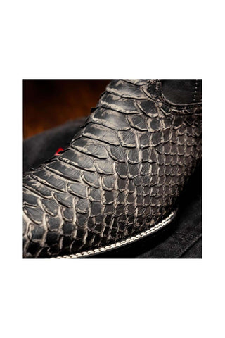 Marco Di Milano Missouri Stone White Exotic Python Skin Cowboy Boot (MDM1242)