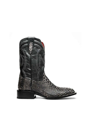 Marco Di Milano Missouri Stone White Exotic Python Skin Cowboy Boot (MDM1242)