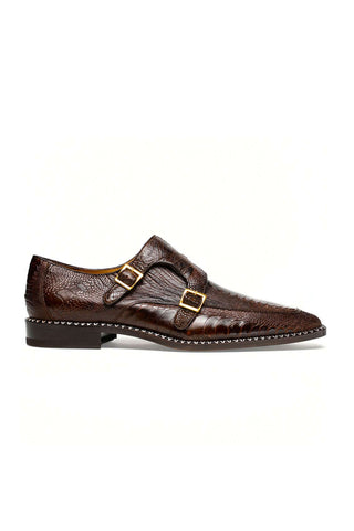 Marco Di Milano Napoli Ostrich Double Monk-Strap - Brown-Dellamoda