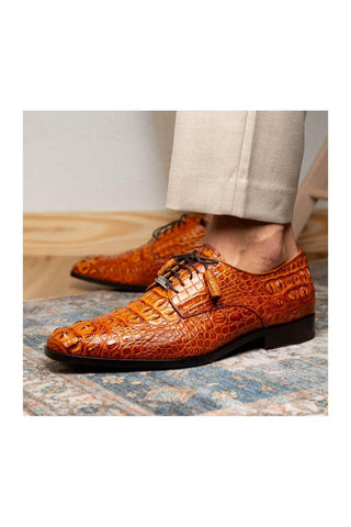 Marco Di Milano Nilo Brandy Exotic Crocodile Derby (MDM1186)