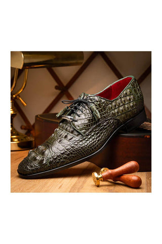 Marco Di Milano Nilo Green Crocodile Derby (MDM1186)
