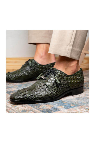 Marco Di Milano Nilo Green Crocodile Derby (MDM1186)