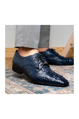 Marco Di Milano Nilo Navy Crocodile Derby (MDM1186)